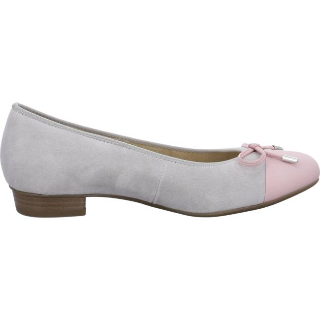 Ara Ballet Pumps Bari Flamingo Pebble Ženske Balerinke Sive | ARA196BGA