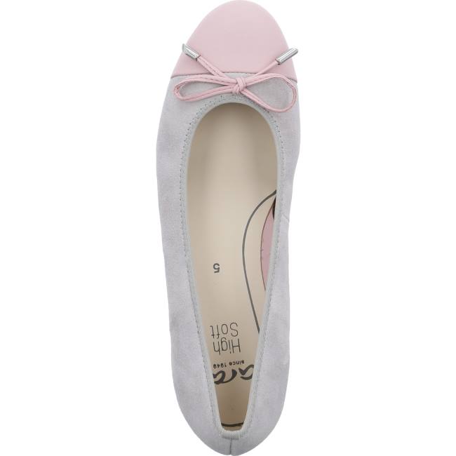 Ara Ballet Pumps Bari Flamingo Pebble Ženske Balerinke Sive | ARA196BGA