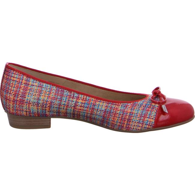 Ara Ballet Pumps Bari Rosso Multi Ženske Balerinke Crvene | ARA340KSN