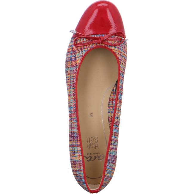 Ara Ballet Pumps Bari Rosso Multi Ženske Balerinke Crvene | ARA340KSN