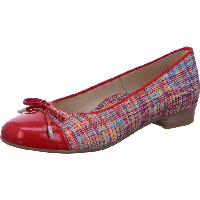 Ara Ballet Pumps Bari Rosso Multi Ženske Balerinke Crvene | ARA340KSN