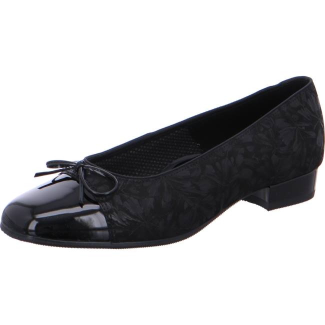 Ara Ballet Pumps Bari Ženske Balerinke Crne | ARA695RDQ