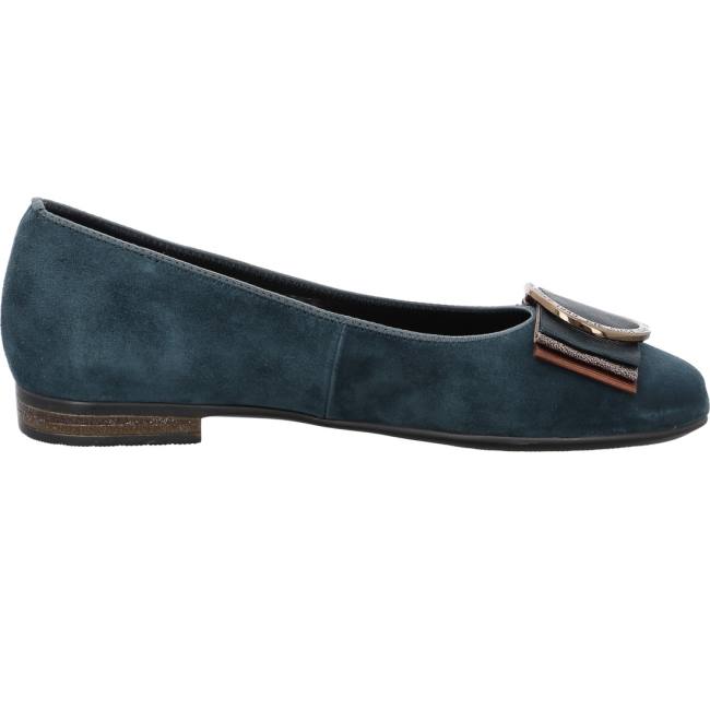 Ara Ballet Pumps Sardinia Peacock Ženske Balerinke Zelene | ARA248DLI