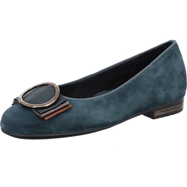 Ara Ballet Pumps Sardinia Peacock Ženske Balerinke Zelene | ARA248DLI