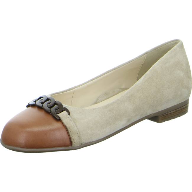 Ara Ballet Pumps Sardinia Sand Brandy Ženske Balerinke Smeđe | ARA185NKC