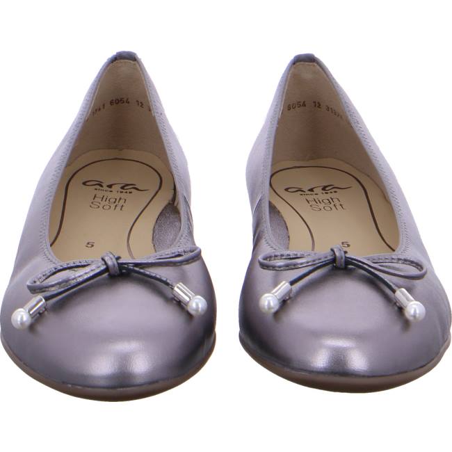 Ara Ballet Pumps Sardinia Tin Ženske Balerinke Sive | ARA319QIB