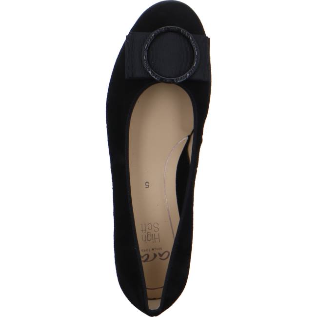 Ara Ballet Pumps Sardinia Ženske Balerinke Crne | ARA648MJC