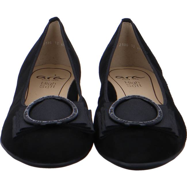 Ara Ballet Pumps Sardinia Ženske Balerinke Crne | ARA648MJC