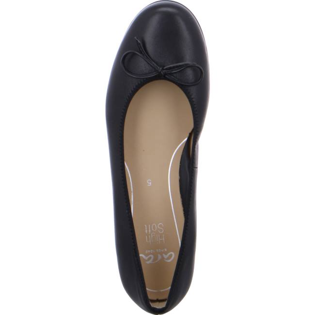 Ara Ballet Pumps Sardinia Ženske Balerinke Crne | ARA732GLW