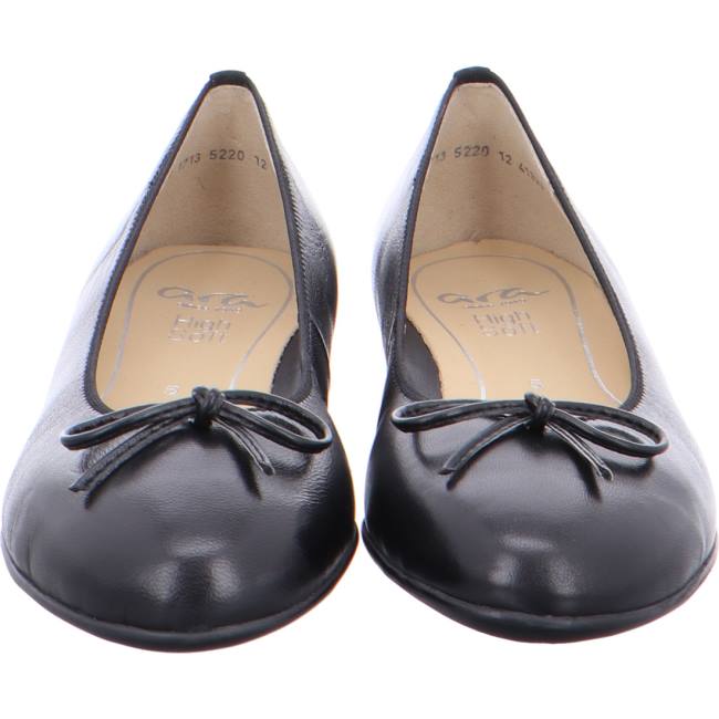 Ara Ballet Pumps Sardinia Ženske Balerinke Crne | ARA732GLW