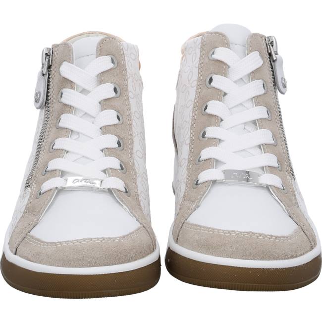 Ara High Top Rom Sand Ženske Patike Bijele | ARA836XZH