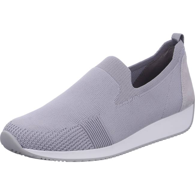 Ara Slip-ons Lissabon Pebble Ženske Mokasinke Sive | ARA132PZS